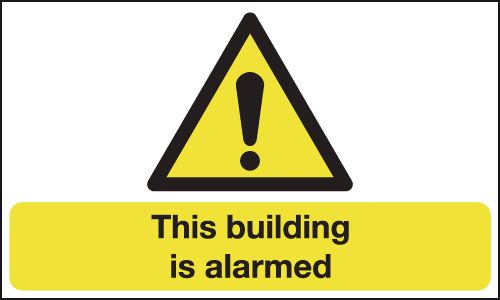This Building is Alarmed Sign