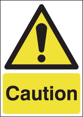 Caution Hazard Warning Window Fix Signs