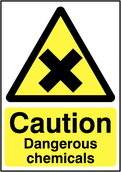 Caution Dangerous Chemicals Sign