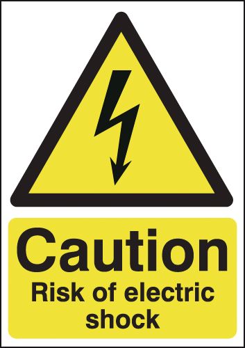 Caution Risk Of Electric Shock Sign