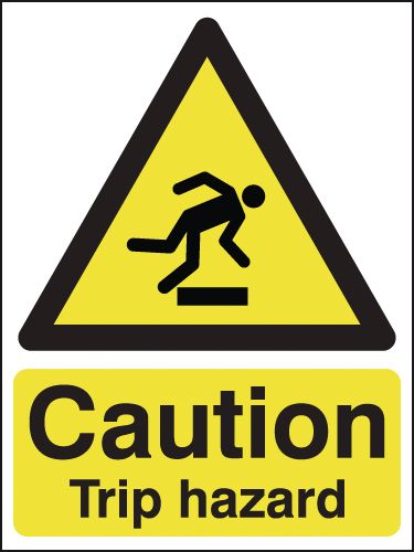 Caution Trip Hazard Signs