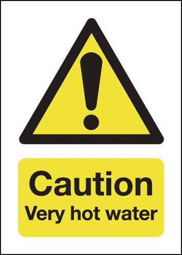 Caution Very Hot Water Signs