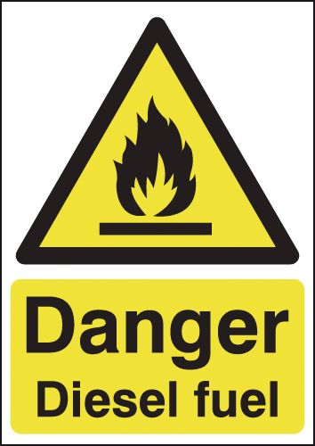 Danger Diesel Fuel Warning Signs