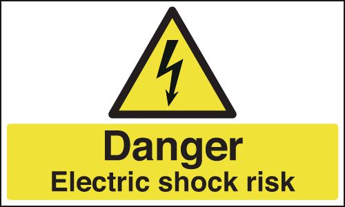 Anti-Slip Floor Signs - Danger Electric Shock Risk