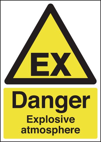 Danger Explosive Atmosphere (Ex Symbol) Signs