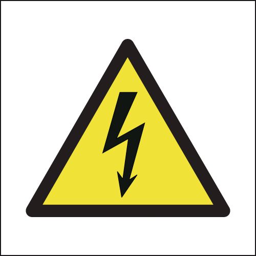Electricity Symbol On White Sign