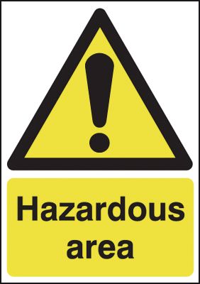 Hazardous Area Window Fix Signs