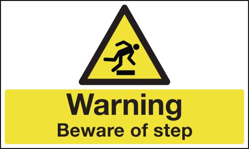 Anti-Slip Floor Signs - Warning Beware Of Step