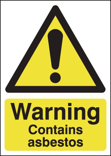 Warning Contains Asbestos Signs