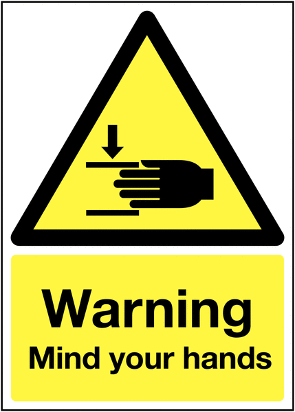 Warning Mind Your Hands Sign