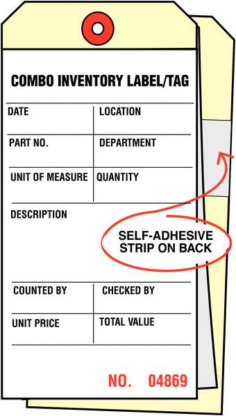 Inventory Tags - 2 Part Self-Adhesive