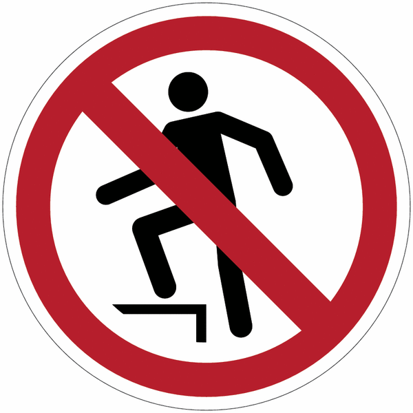 ToughWash - No Stepping On Surface Sign (Symbol)
