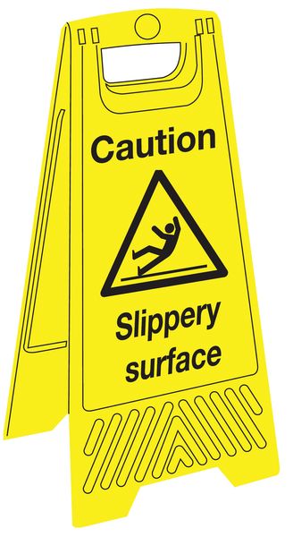 Economy Floor Stand - Danger Slippery Surface