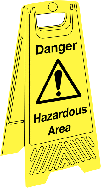 Economy Floor Stand - Danger Hazardous Areas