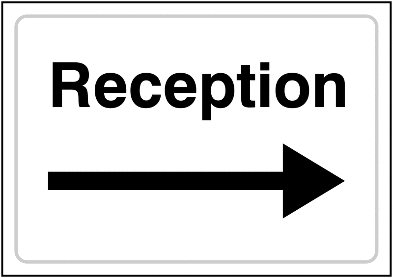 Reception (Arrow Right) Signs