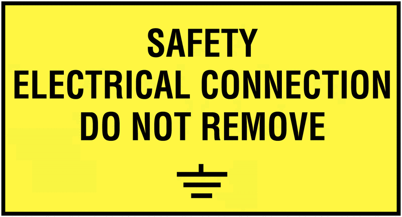 5-Pack Safety Electrical Connection/Do Not Remove Label