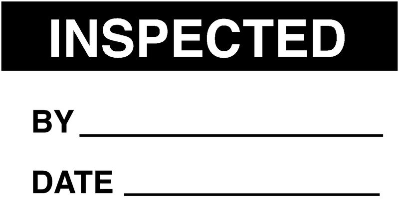 Inspected By/Date Jumbo Write-On Labels