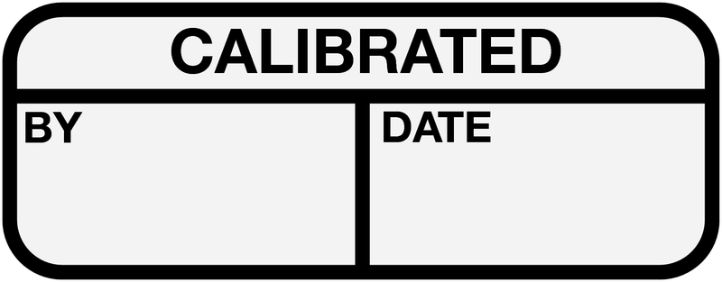 Calibrated By/Date Electrical Write-On Cable Markers