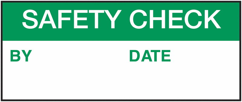 Safety Check By Self-Laminating Write-On Labels