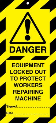 Equipment Locked Out To Protect Workers Lockout Tags