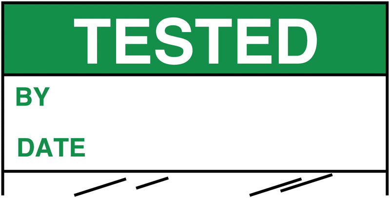 Tested By/Date Electrical Write-On Cable Markers