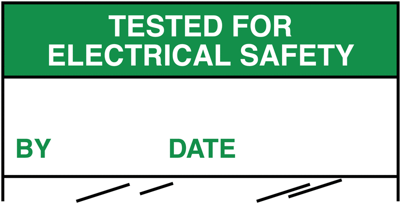 Tested For Electrical Safety By/Date Cable Markers