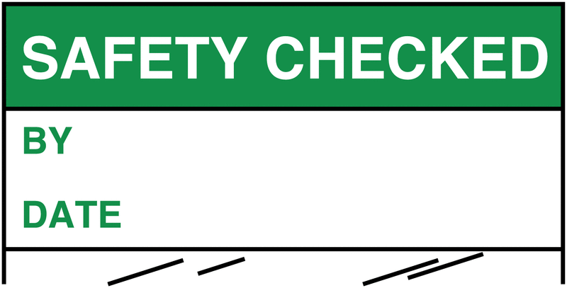 Safety Checked By Electrical Write-On Cable Markers