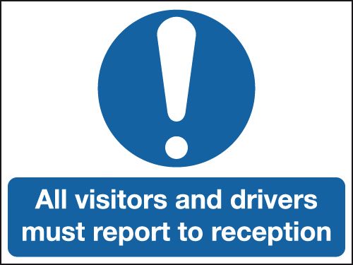 Aluminium Sign - All Visitors & Drivers