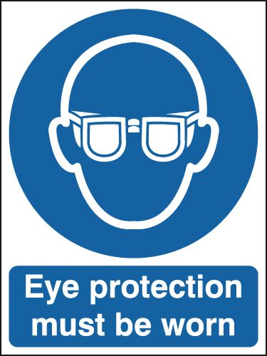 Eye Protection Must Be Worn Signs