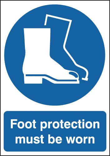 Foot Protection Must Be Worn Signs