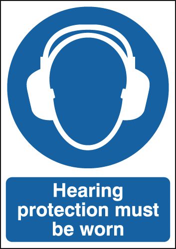 Hearing Protection Must Be Worn Signs
