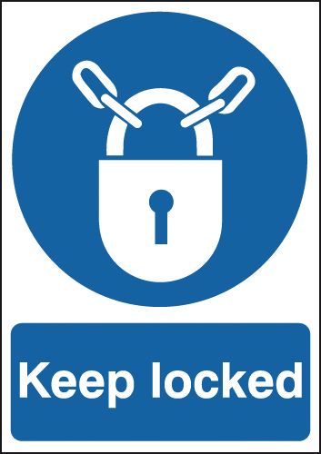 Keep Locked & Symbol Signs
