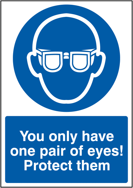 You Only Have One Pair Of Eyes! Protect Them Sign