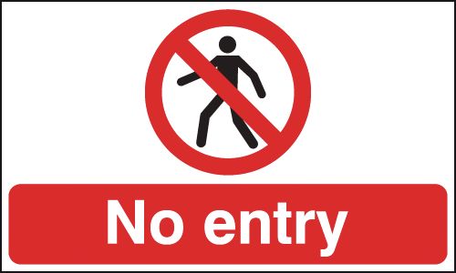 No Entry - Anti-Slip Floor Signs