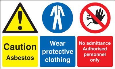 Caution Asbestos/Protective Clothing Signs