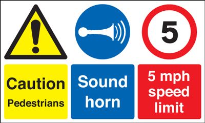 Caution Sound Horn/5mph Multi-Message Signs
