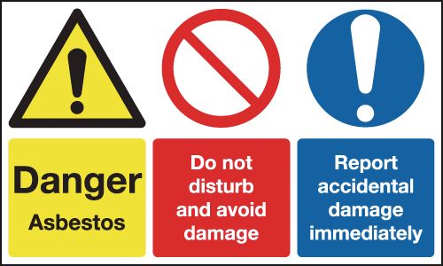 Asbestos/Do Not Disturb/Avoid Damage Signs