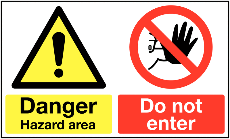 Danger Hazard Area/Do Not Enter Multi-Message Signs
