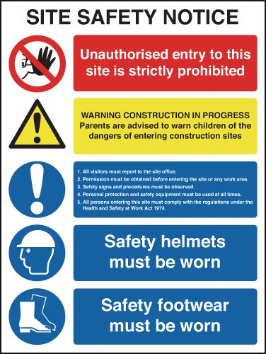 Site Safety Notice Signs
