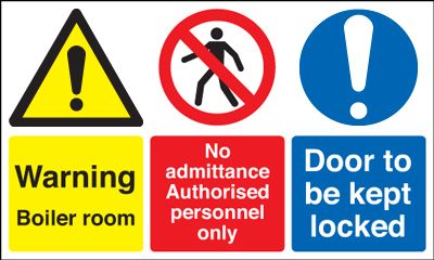 Boiler Room/Authorised Persons/Door Multi-Message Signs