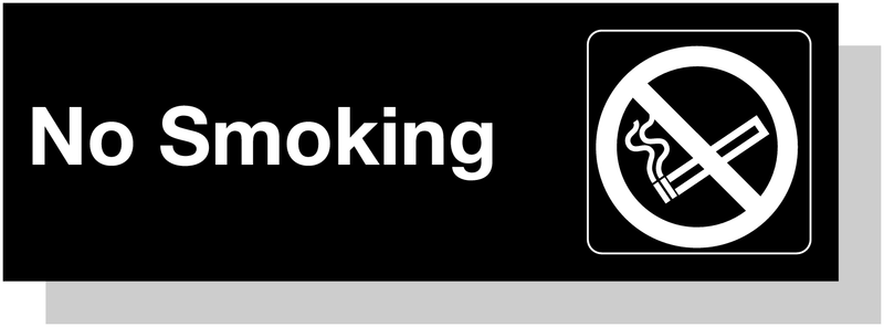 No Smoking (Symbol) Laser Engraved Acrylic Sign
