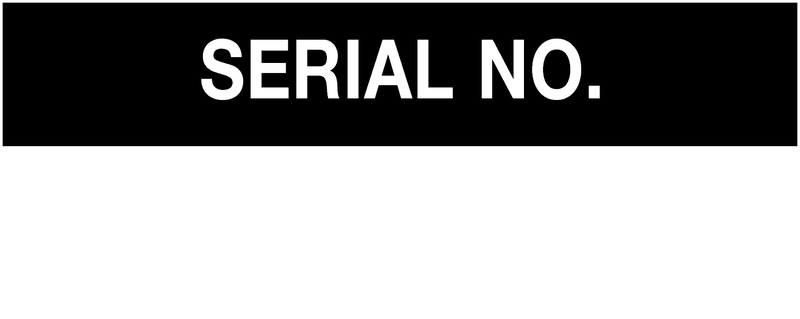 Serial No. - Economical Inspection Labels