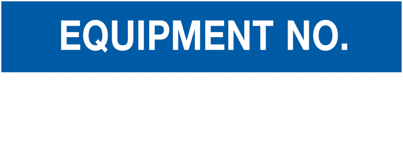 Equipment No. - Economical Inspection Labels