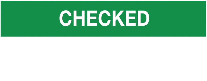Checked - Economical Inspection Labels