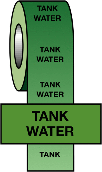 British Standard Pipeline Marking Tape - Tank Water