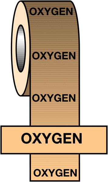 British Standard Pipeline Marking Tape - Oxygen