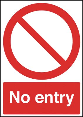 No Entry Window Fix Signs