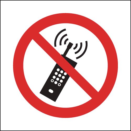 No Mobile Phones (Symbol) Sign