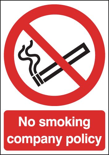 No Smoking Company Policy Sign