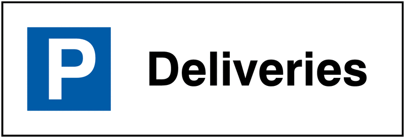 Deliveries - Parking Bay Signs